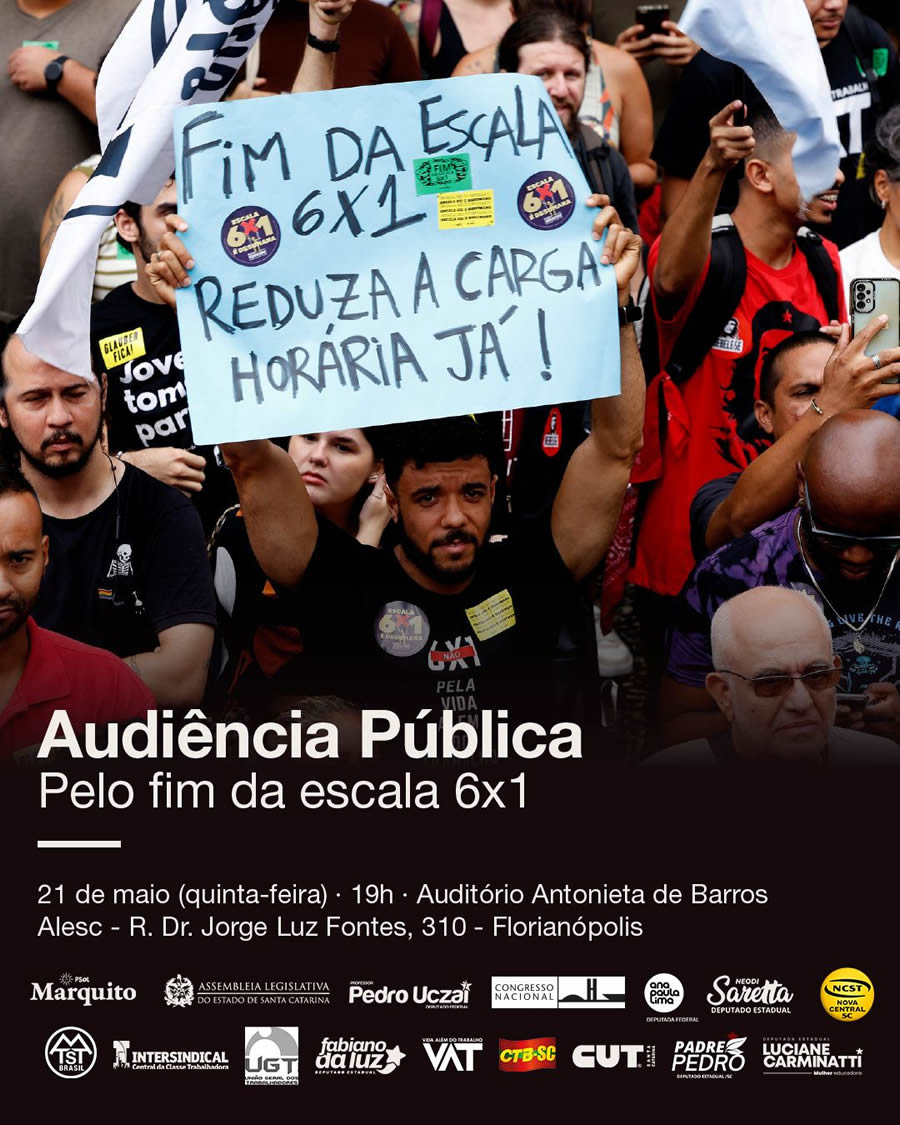 Audiência Pública pelo fim da escala 6x1
